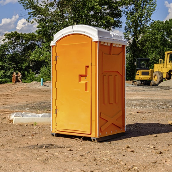 how often are the porta potties cleaned and serviced during a rental period in Detmold Maryland